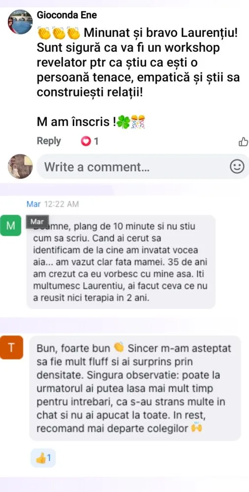 Captură de conversație cu un client (1 din 11)