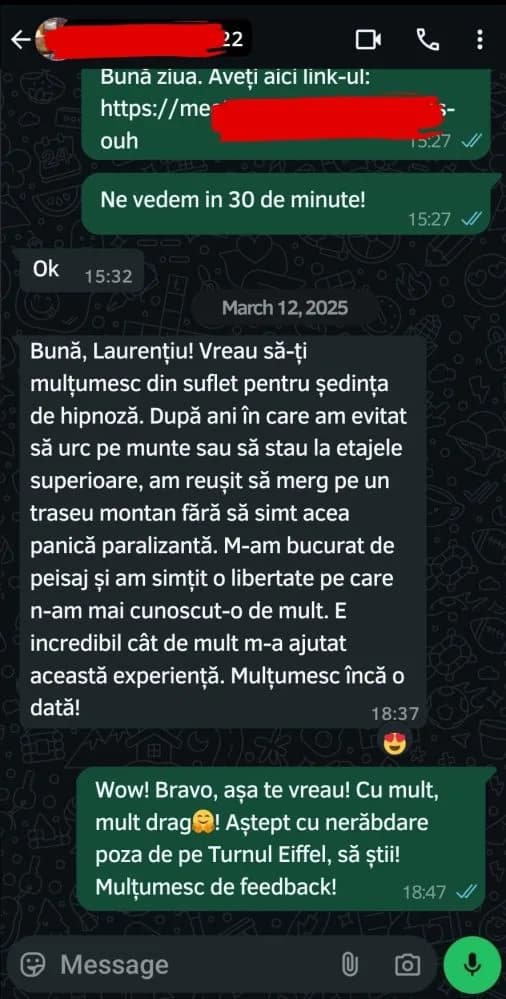 Captură de conversație cu un client (10 din 11)